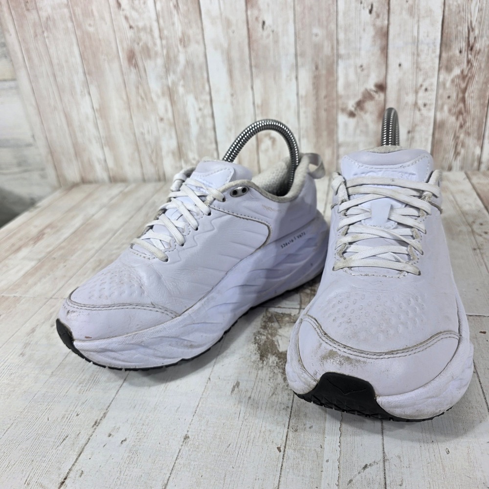 Hoka One One Bondi SR White Leather Walking Shoes 1110521 WHT Womens 5.5 - Picture 7 of 8